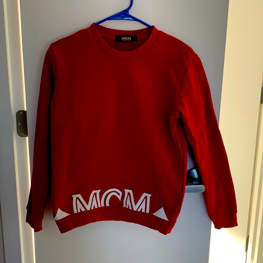 Worn once. Red MCM Sweatshirt
